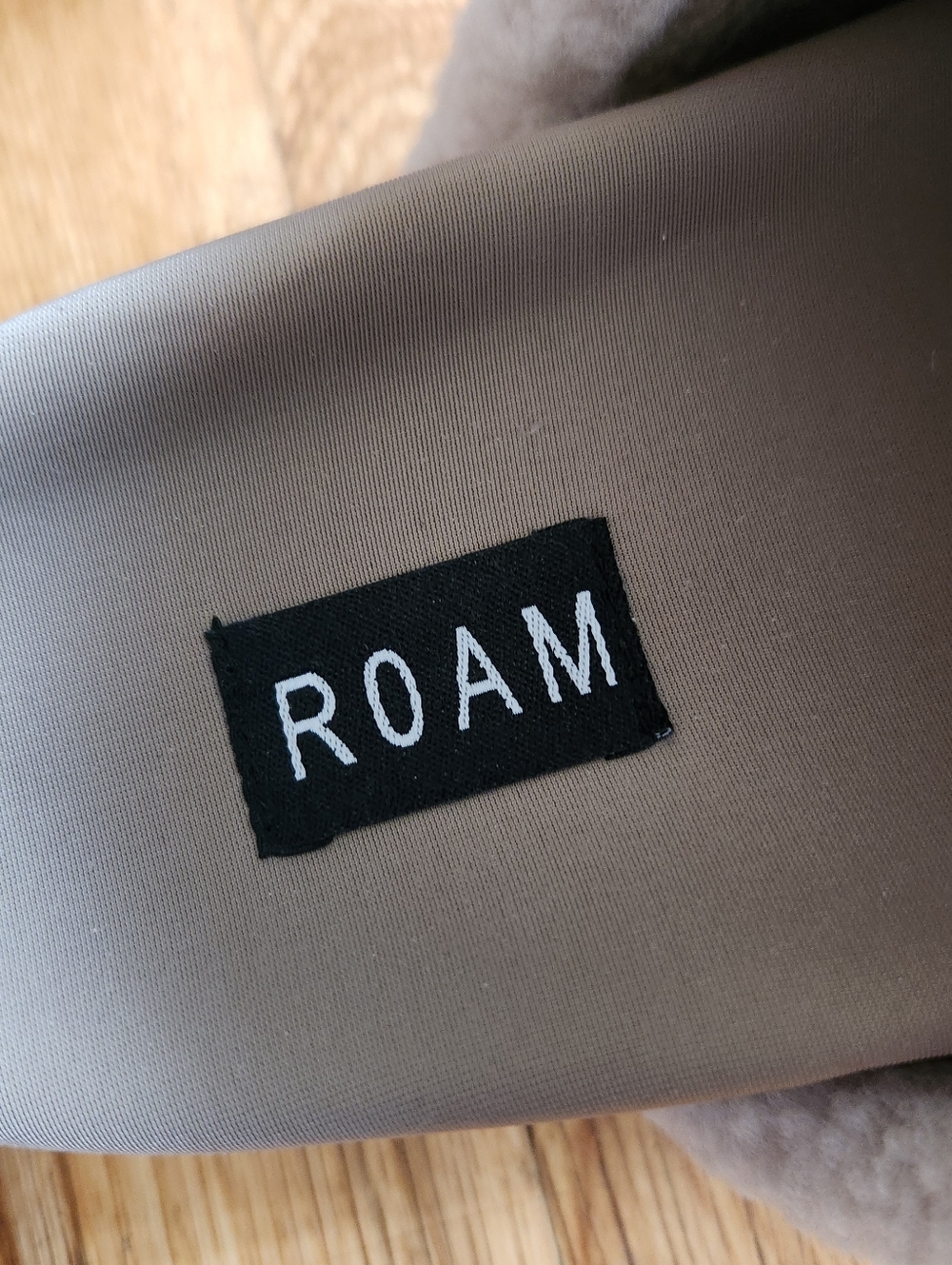 ROAM Cream Shearling Slide Sandals with Taupe Platform - Picture 6 of 10